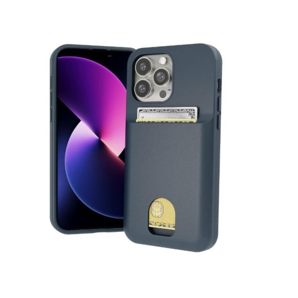 iPhone 13 PRO MAX Case with Card Holder Case Wallet Midnight Blue